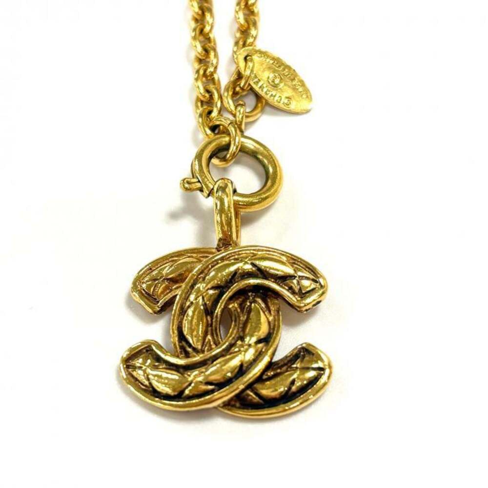 CHANEL Authentic Vintage Gold Logo Necklace - Picture 3 of 7